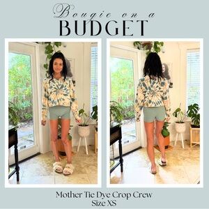 Mother Tie Dye Crop Crew Sweater